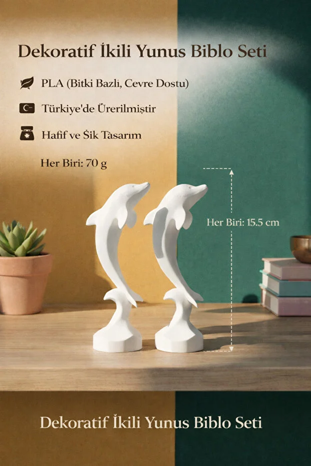 Dekoratif İkili Yunus Seti | Minimal & Modern Tasarım